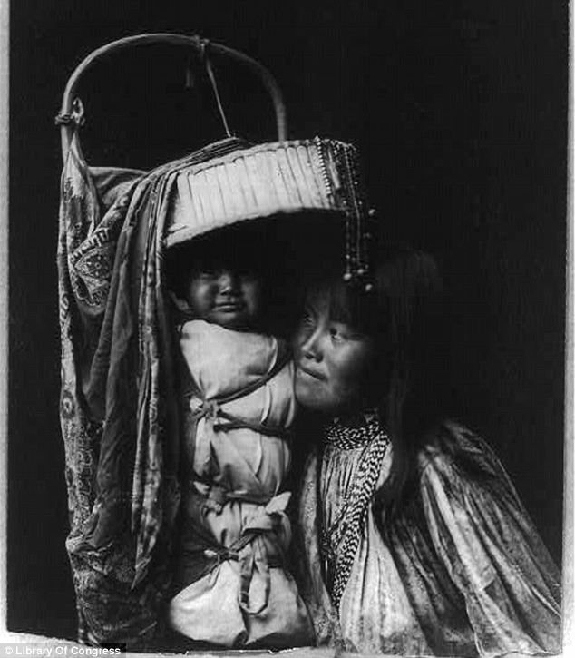 Final: Apache girl and papoose - Circa 1903