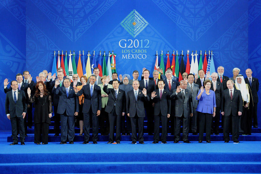 2012年，第七届G20峰会在墨西哥举行，时任中国国家主席胡锦涛出席。